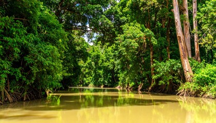 Lush jungle river passage