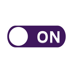 Purple toggle switch in the on position