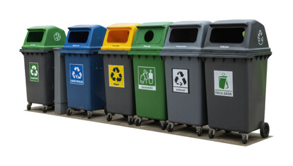 Waste management practices urban environment recycling bins community cleanliness outdoor sustainability awareness. Cut out png