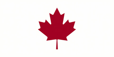 Vibrant Red Maple Leaf Logo Minimalist Design for Branding and Canadian Identity Symbol