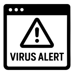 A virus alert is displayed on a computer screen warning of a potential security threat to the system