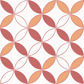 Fototapeta Seamless Mid-Century Modern Geometric Circles Pattern