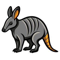 Sleek Aardvark Vector Design White Background