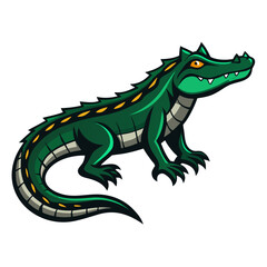 Sleek Alligator Vector Design White Background