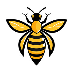 Sleek Bee Vector Design White Background