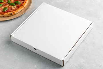 Pizza Box Mockup with a Fresh Pizza