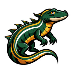 Sleek Caiman Vector Design White Background