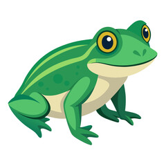 Sleek Frog Vector Design White Background