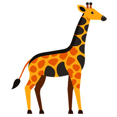 Obraz premium Sleek Giraffe Vector Design White Background