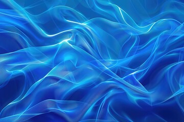 Obraz premium Abstract blue flowing fabric texture