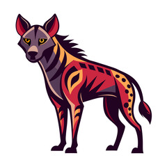 Sleek Hyena Vector Design White Background