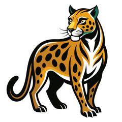 Sleek Jaguar Vector Design White Background