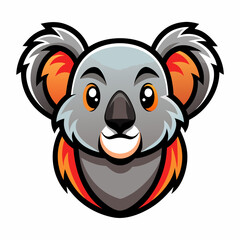Sleek Koala Vector Design White Background