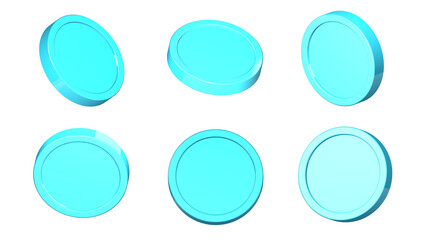 Glossy oval buttons with gradient colors from green to gray, isolated on white background. 3D rendered UI elements with placeholder text for price or score, ideal for app design, game icons, and web g