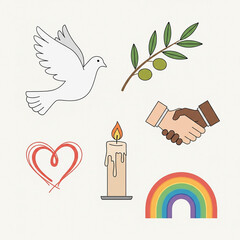 vector illustration of a bird with heart