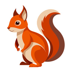 Sleek Squirrel Vector Design White Background