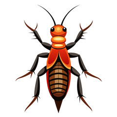 Sleek Termite Vector Design White Background