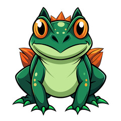 Sleek Toad Vector Design White Background