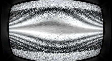 An old television screen with static noise