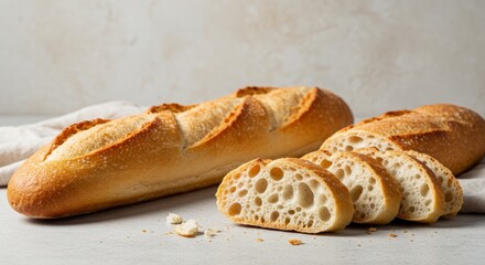 Naklejka premium Types of Bread Around the World – Global Bread Varieties from Baguette, Ciabatta, Naan, Pita to Sourdough with Unique Flavors, Textures, and Cultural Heritage in Stunning Photography