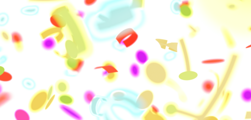 Vibrant, colorful abstract background with scattered shapes. Perfect for websites, presentations, and more!