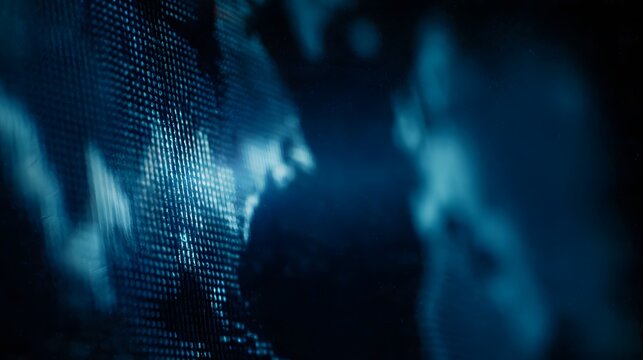 Digital dashboard tracking global outbreak data with a blue screen glow