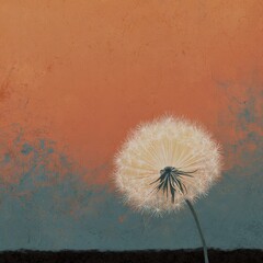 Fototapeta premium dandelion on a abstract background
