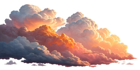 realistic fluffy clouds white background  