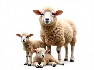 Fototapeta premium sheep and lambs
