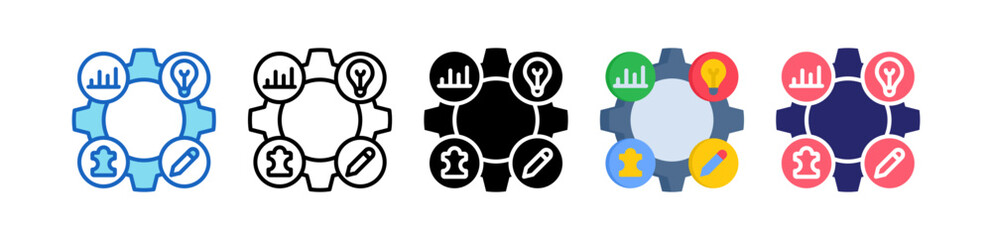 Method Multiple Style Icon Set Collection. 
