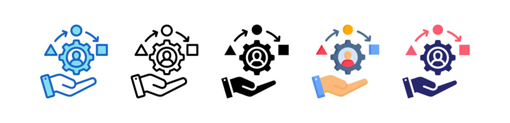 Obraz premium Adaptive Multiple Style Icon Set Collection. 
