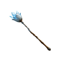 Enchanted Ice Flower Staff - Magical Fantasy Prop