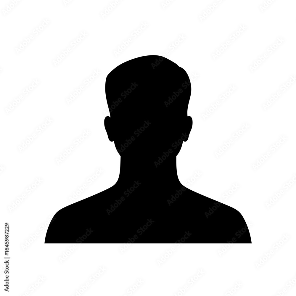 Poster silhouette of a person against a plain background displaying an anonymous figure without identifiabl