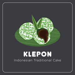 Klepon Delicious Indonesian Traditional Cake with Coconut and Palm Sugar Filling