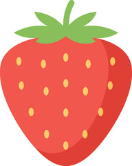 Vibrant red strawberry icon fresh fruit vector