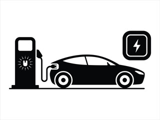 Electric car charging station vehicle