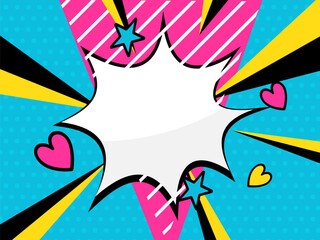 Vibrant pop art halftone background for comics