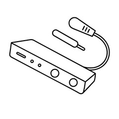 Clean line style graphic for a bluetooth audio adapter advertisement