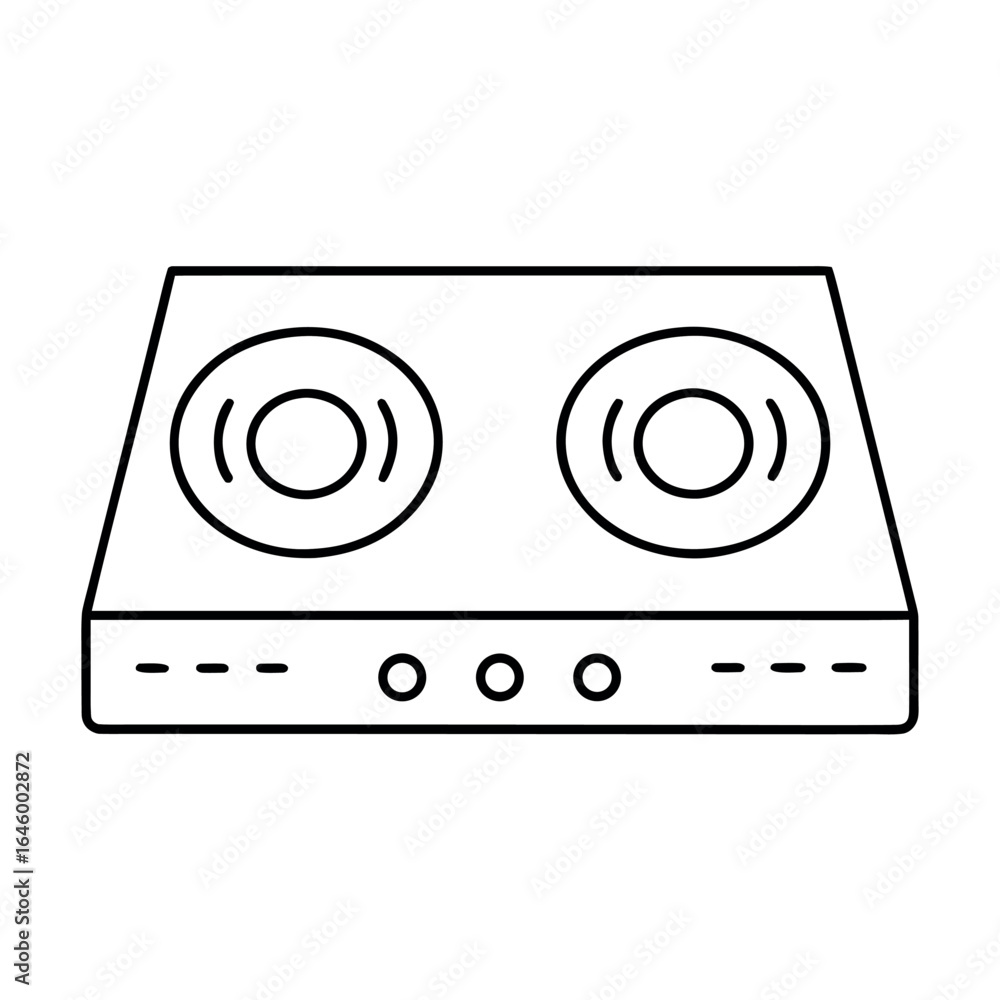 Poster modern induction cooktop with digital display and sleek design