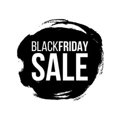 Black friday sale banner layout design. Ink brush stroke with typography on transparent background. Ink brush sale stripes and banners. Sale discount icons. Black friday, big sale. Title text.