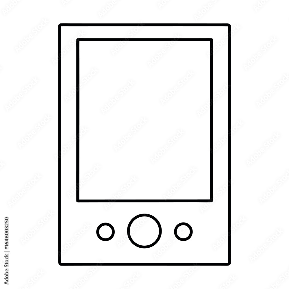 Poster simple portable gps device with minimal buttons clean vector illustration