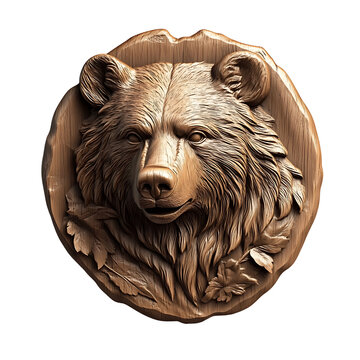 3d Bear Laser Engrave File, 3d illusion, lightburn, laser file png
