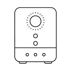 Minimalist smart air purifier with circular vent design