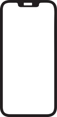 Modern smartphone with blank screen and notch