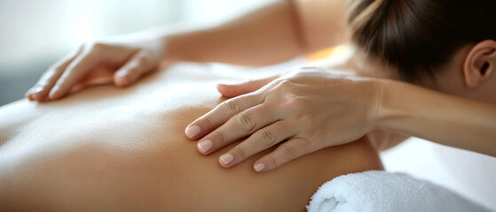 Relaxing massage therapy session showcasing expertise of massage therapist. soothing touch promotes relaxation and well being, creating tranquil atmosphere