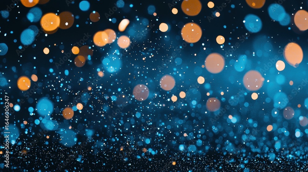 Poster bokeh and light particle soft, out of focus bokeh lights against a dark background, creating a dream
