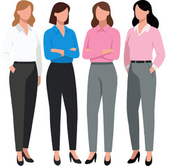 Fototapeta premium vector wanita menggunakan pakaian kerja kantor