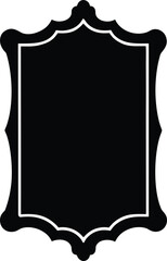 picture frame silhouette vector no details minim.eps
