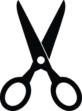 scissors silhouette vector no details minimal cl.eps