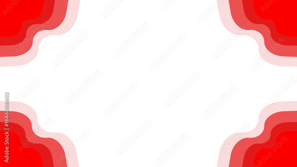 Poster modern abstract border design with layered wavy shapes. dynamic graphic frame in red and pink gradie